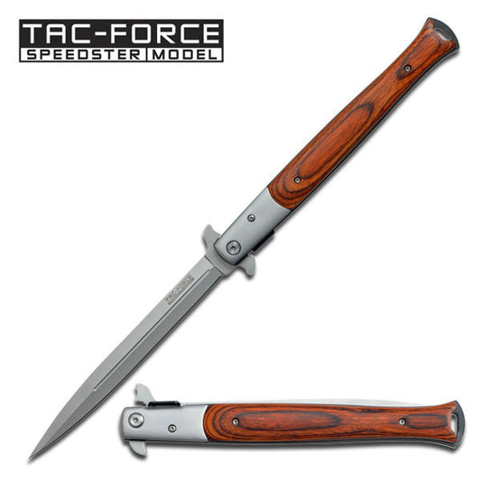 TAC FORCE TF-540RD 12.5" STILETTO SPRING ASSISTED FOLDING KNIFE