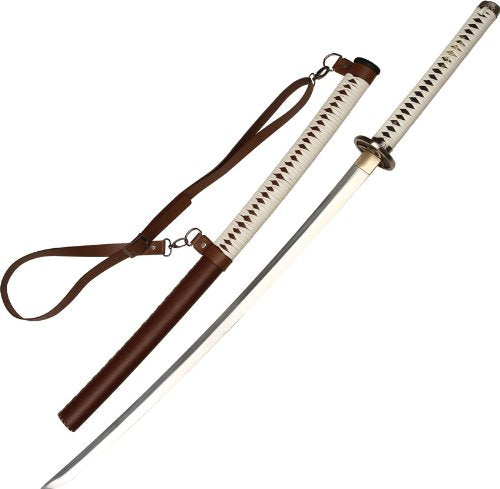 Walking Dead MC-WD001P Officially Licensed Samurai Sword with Leather-Wrapped Handle, Wood Scabbard, 40-1/2-Inch Overall