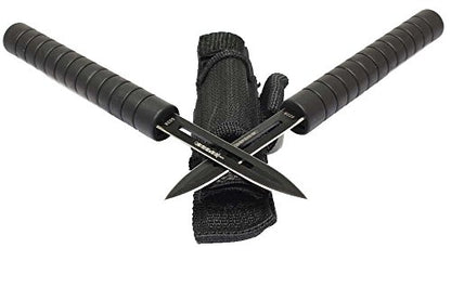 12 Pc 6 Ninja Tactical Combat Ninjutsu Kunai Blade Throwing Knife Set w/  Sheath