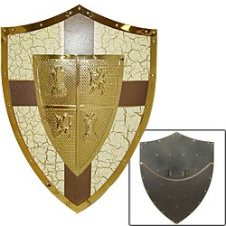 Medieval El Cid Shield Knight Armor Steel W/ Cross New ...