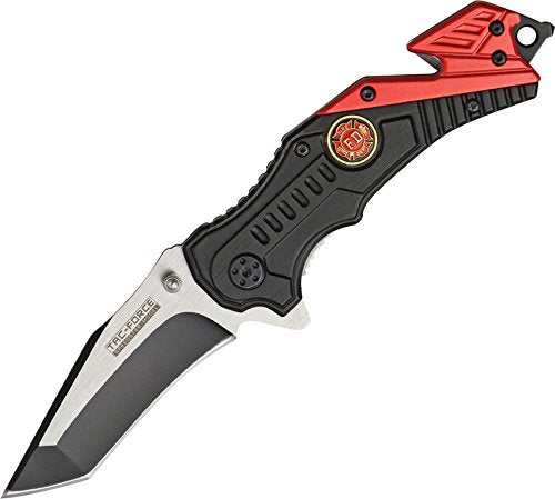 TAC Force TF-640 Series Assisted Opening Folding Knife, Two-Tone Tanto Blade, 4-1/2-Inch Closed