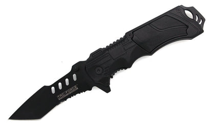 TAC-FORCE Speedster Assisted Opening Modified Tanto Linerlock Knife (Black)