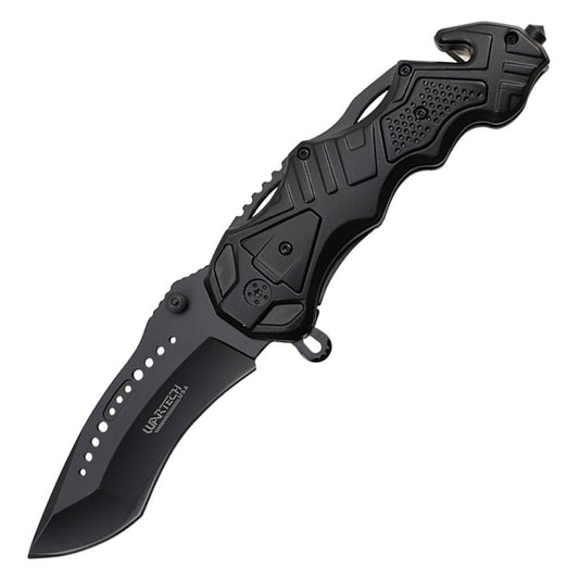 Ace Martial Arts 8.5" Assisted Open Tactical Survival Pocket Knife (Black)