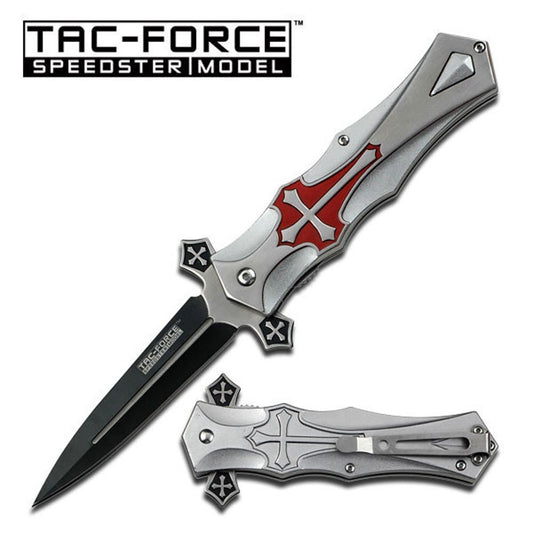 Tac-force RED Cross Folding Blade Pocket Knife