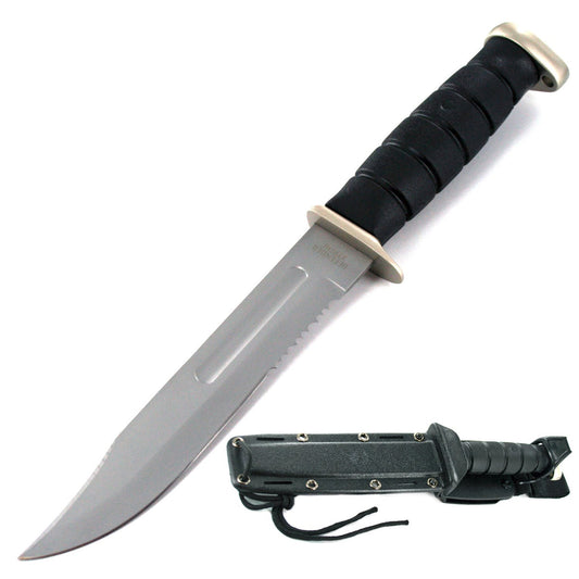 Ace Martial Arts Supply Vietnam War Serrated Bowie Knife and Molded Sheath