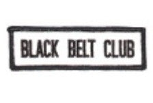 Black Belt Club Patch, White and Black - SparringGearSet.com