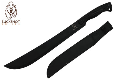 22" Kukri Machete W/ Black Rubber Handle And Sheath