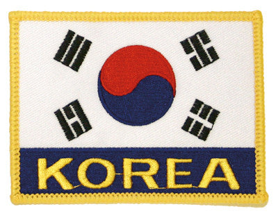 KOREA FLAG PATCH with "KOREA" - SparringGearSet.com